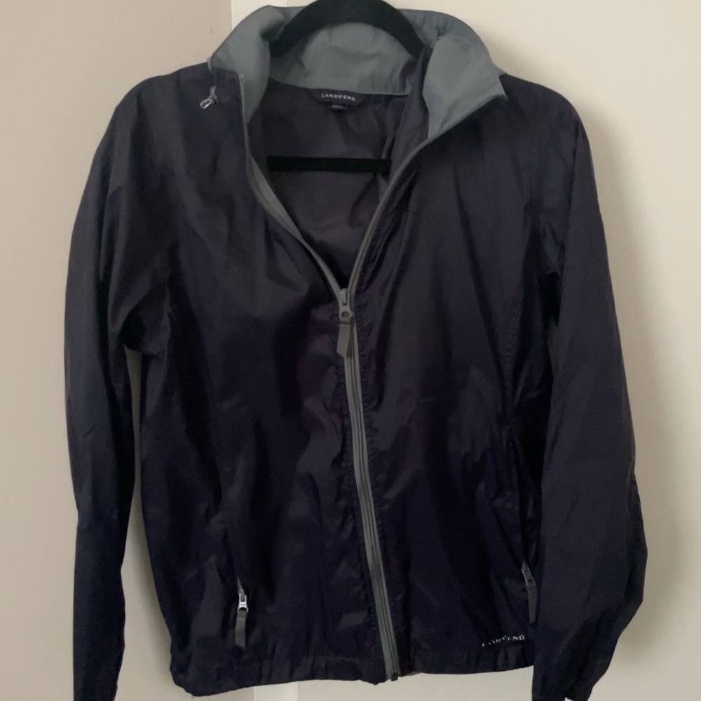 Lands' End Women's Navy Raincoat